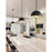 Justice Elias 1Lt 9" Dome Pendant, Black/Champagne Gold Interior