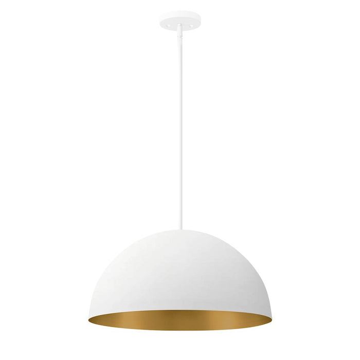 Justice Design Evolv Elias 18" 3Lt Dome Pendant, White/Metal - NSH-9841-MTGD