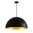 Justice Elias 5Lt Dome Pendant, Black/Champagne Gold interior - NSH-9842-CBGD