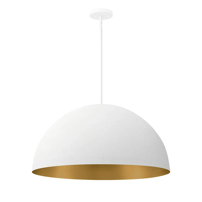 Justice Design Evolv Elias 24" 5Lt Dome Pendant, White/Metal - NSH-9842-MTGD
