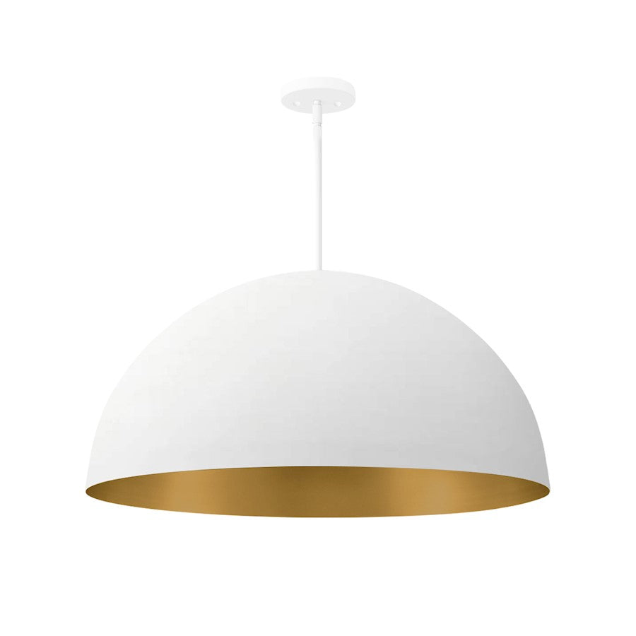 Justice Design Evolv Elias 32" 6Lt Dome Pendant, White/Metal - NSH-9843-MTGD