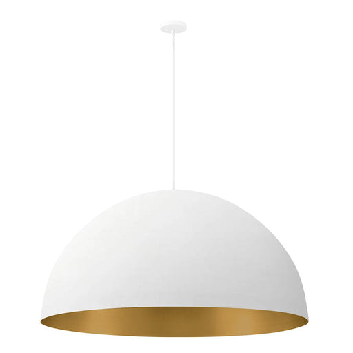 Justice Design Evolv Elias 47" 8Lt Dome Pendant, White/Metal - NSH-9847-MTGD