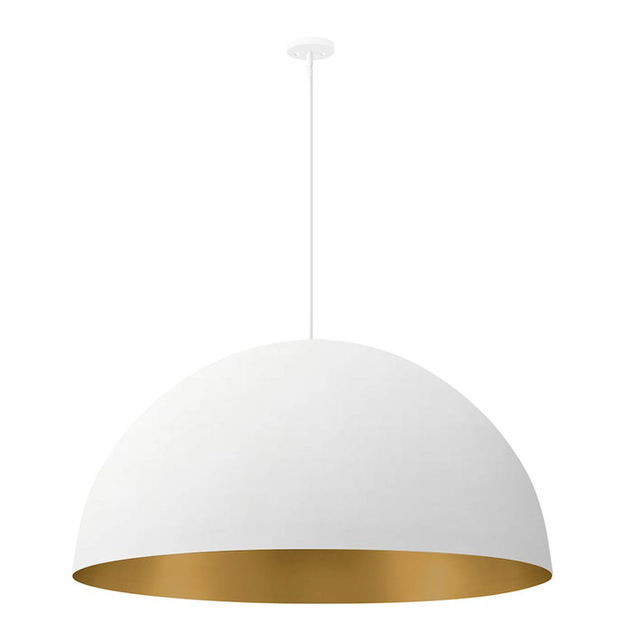 Justice Design Evolv Elias 47" 8Lt Dome Pendant, White/Metal - NSH-9847-MTGD