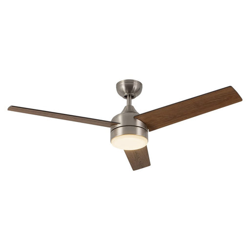 Haus Appeal Calloway 52in 3-Blade Ceiling Fan | Modern Brushed Nickel Steel and MDF | Bedroom & Living Room | 1530lm 3000K | Model CF0716452BN-LKW