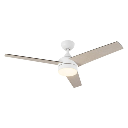 Haus Appeal Calloway 52in 3-Blade Ceiling Fan | Modern White Steel and MDF | Bedroom & Living Room | 1530lm 3000K Damp | Model CF0716452WH-LKW