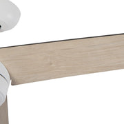 Haus Appeal Calloway 52in 3-Blade Ceiling Fan | Modern White Steel and MDF | Bedroom & Living Room | 1530lm 3000K Damp | Model CF0716452WH-LKW