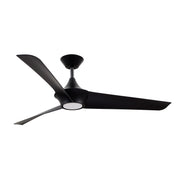 Haus Appeal Sora 56in 3-Blade LED Ceiling Fan | Wabi-Sabi Modern Matte Black Metal | Living Room & Bedroom | 56 x 56 x 14.125 in | Model CF523056MB