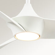 Haus Appeal Sora 56in 3-Blade LED Ceiling Fan | Wabi-Sabi Modern White Metal | Living Room & Bedroom | 56 x 56 x 14.125 in | Model CF523056WH