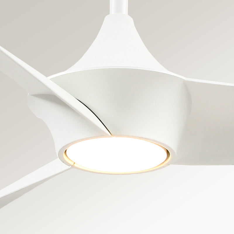 Haus Appeal Sora 56in 3-Blade LED Ceiling Fan | Wabi-Sabi Modern White Metal | Living Room & Bedroom | 56 x 56 x 14.125 in | Model CF523056WH