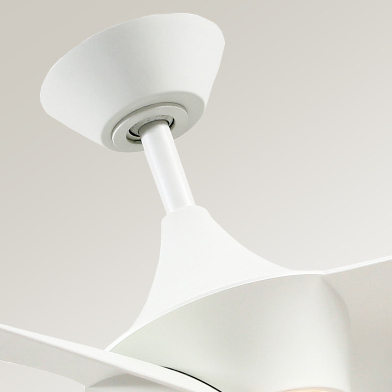 Haus Appeal Sora 56in 3-Blade LED Ceiling Fan | Wabi-Sabi Modern White Metal | Living Room & Bedroom | 56 x 56 x 14.125 in | Model CF523056WH