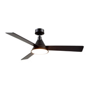 Haus Appeal Brennan 54in 3-Blade LED Ceiling Fan | Rustic Cottage Matte Black Metal | Living Room & Bedroom | 54 x 54 x 14.875 in | Model CF584054MB