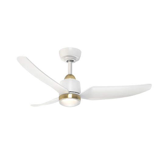 Haus Appeal Alden 42in 3-Blade Smart Ceiling Fan | Modern Brushed Gold and Matte White | Living Room & Bedroom | Model CF72942-BG-WH-5CCT