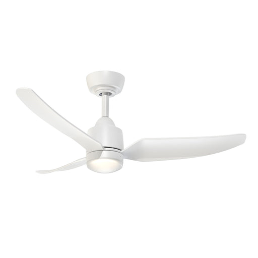 Haus Appeal Alden 42in 3-Blade Smart Ceiling Fan | Modern White with Light Kit | Living Room & Bedroom | 42.375 x 42.375 x 12.75 in | Model CF72942-WH