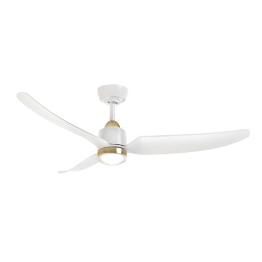 Haus Appeal Alden 52in 3-Blade Ceiling Fan | Modern Brushed Gold and Matte White | Bedroom & Living Room | Model CF72952-BG-WH-5CCT