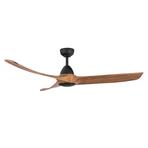 Haus Appeal Langley 60in 3-Blade Ceiling Fan | Modern Matte Black and Natural Wood | Living Room & Bedroom | 60 x 60 x 15 in | Model CF77860-MB-NW