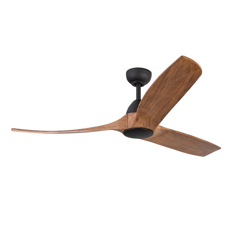 Haus Appeal Langley 60in 3-Blade Ceiling Fan | Modern Matte Black and Natural Wood | Living Room & Bedroom | 60 x 60 x 15 in | Model CF77860-MB-NW