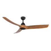 Haus Appeal Langley 60in 3-Blade Ceiling Fan | Modern Matte Black and Natural Wood | Living Room & Bedroom | 60 x 60 x 15 in | Model CF77860-MB-NW