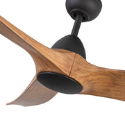 Haus Appeal Langley 60in 3-Blade Ceiling Fan | Modern Matte Black and Natural Wood | Living Room & Bedroom | 60 x 60 x 15 in | Model CF77860-MB-NW