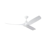Haus Appeal Langley 60in 3-Blade Ceiling Fan | Modern White Steel and Wood Blades | Living Room & Bedroom | 6172 CFM Damp | Model CF77860-WH