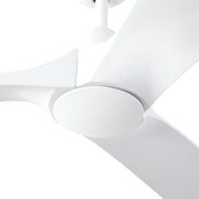 Haus Appeal Langley 60in 3-Blade Ceiling Fan | Modern White Steel and Wood Blades | Living Room & Bedroom | 6172 CFM Damp | Model CF77860-WH