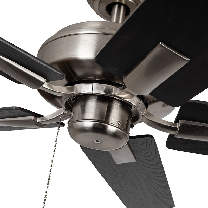 Haus Appeal Hollis 52in 5-Blade Ceiling Fan | Modern Brushed Nickel and Steel | Bedroom & Living Room | 52 x 52 x 8.125 in | Model CF78752-BN-NLP