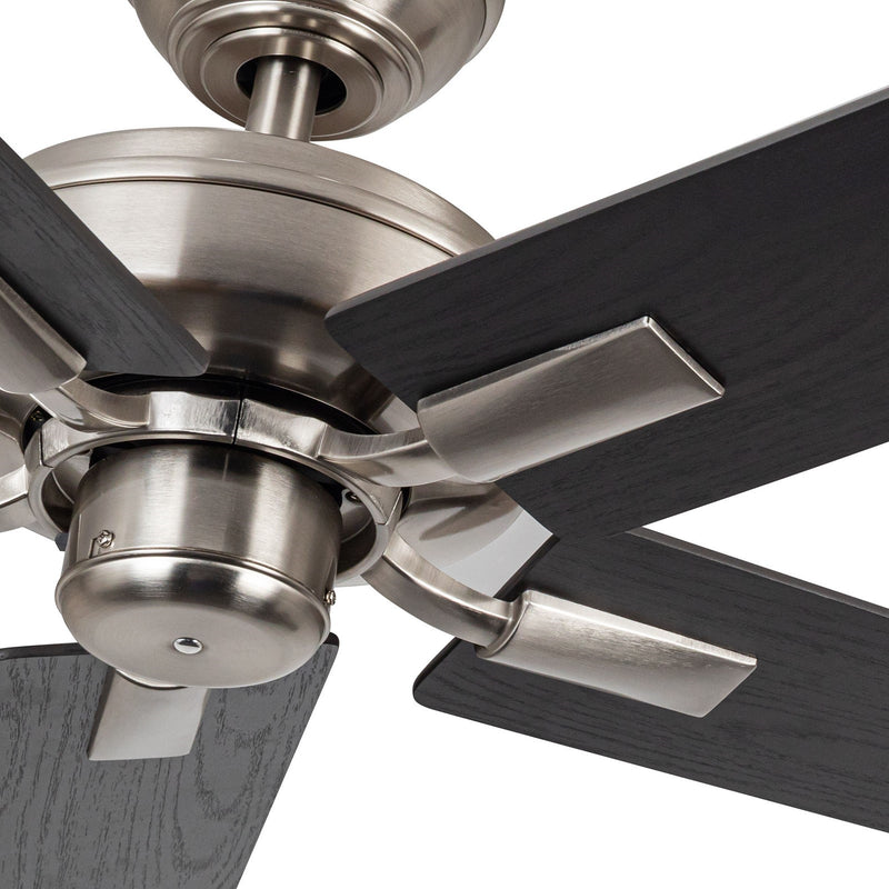 Haus Appeal Hollis 52in 5-Blade Ceiling Fan | Modern Brushed Nickel and Steel | Bedroom & Living Room | 52 x 52 x 8.125 in | Model CF78752-BN-NLW