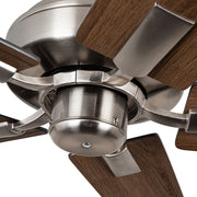 Haus Appeal Hollis 52in 5-Blade Ceiling Fan | Modern Brushed Nickel and Steel | Bedroom & Living Room | 52 x 52 x 8.125 in | Model CF78752-BN-NLW