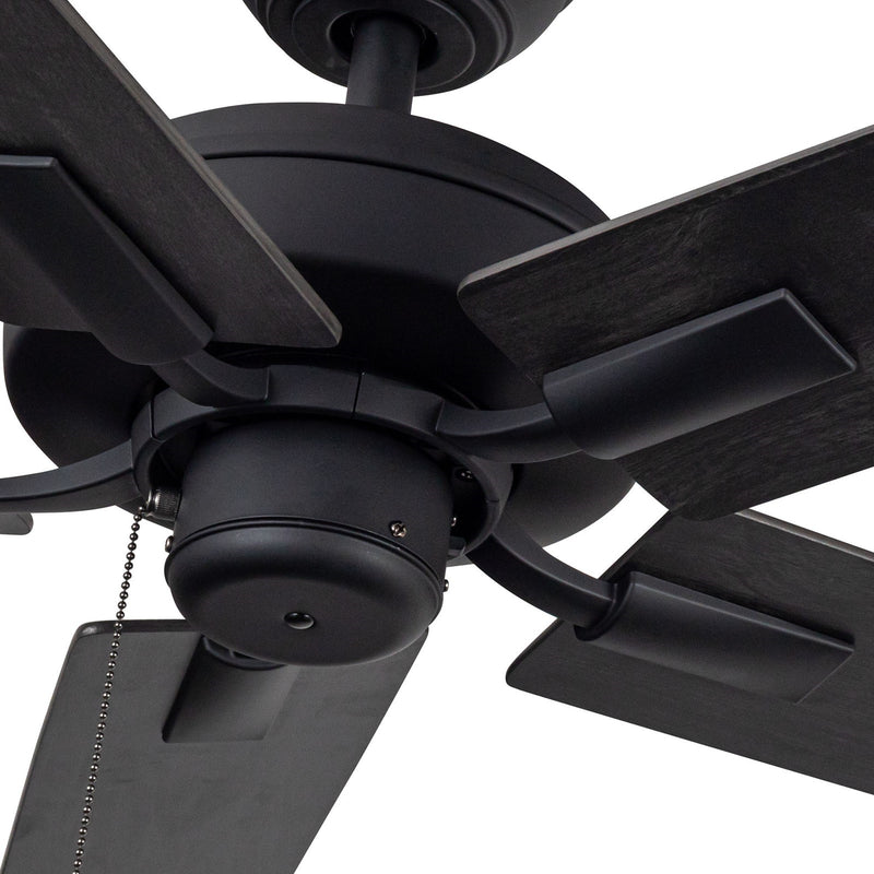 Haus Appeal Hollis 52in Ceiling Fan | Modern Matte Black Steel | Living Room & Bedroom Air Circulation | 52 x 52 x 8.125 in | Model CF78752-MB-NLP