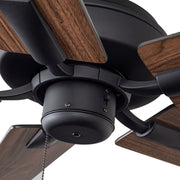 Haus Appeal Hollis 52in Ceiling Fan | Modern Matte Black Steel | Living Room & Bedroom Air Circulation | 52 x 52 x 8.125 in | Model CF78752-MB-NLP