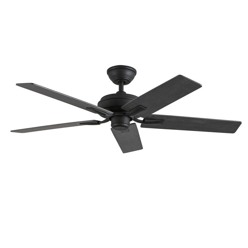 Haus Appeal Hollis 52in Ceiling Fan | Modern Matte Black Steel | Living Room & Bedroom Air Circulation | 52 x 52 x 8.125 in | Model CF78752-MB-NLW