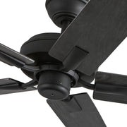 Haus Appeal Hollis 52in Ceiling Fan | Modern Matte Black Steel | Living Room & Bedroom Air Circulation | 52 x 52 x 8.125 in | Model CF78752-MB-NLW