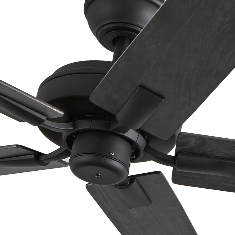 Haus Appeal Hollis 52in Ceiling Fan | Modern Matte Black Steel | Living Room & Bedroom Air Circulation | 52 x 52 x 8.125 in | Model CF78752-MB-NLW