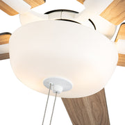 Haus Appeal Hollis 52in 2-Light Ceiling Fan | Modern White Steel and MDF | Living Room & Bedroom | 52 x 52 x 12.625 in | Model CF78752-WH-LKP