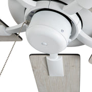 Haus Appeal Hollis 52in Ceiling Fan | Modern White Steel and MDF | Living Room & Bedroom | 52 x 52 x 8.125 in | Model CF78752-WH-NLP