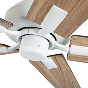 Haus Appeal Hollis 52in Ceiling Fan | Modern White Steel and MDF | Living Room & Bedroom | 52 x 52 x 8.125 in | Model CF78752-WH-NLW
