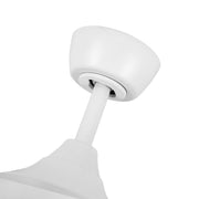 Haus Appeal Montecito 56in 4-Blade LED Ceiling Fan | Modern Matte White Steel and ABS | Living Room & Bedroom | 1900lm 3000K Damp | Model CF90955-WH
