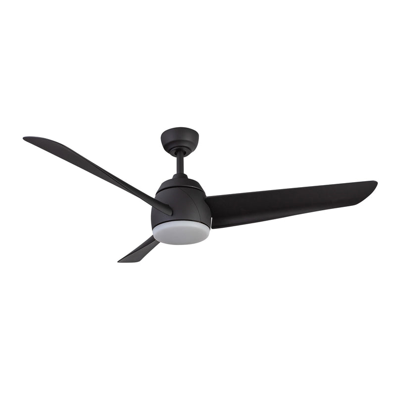 Haus Appeal Elara 54in 3-Blade LED Ceiling Fan | Modern Matte Black Steel and ABS | Living Room & Bedroom | 54 x 54 x 16.125 in | Model CF91954-MB