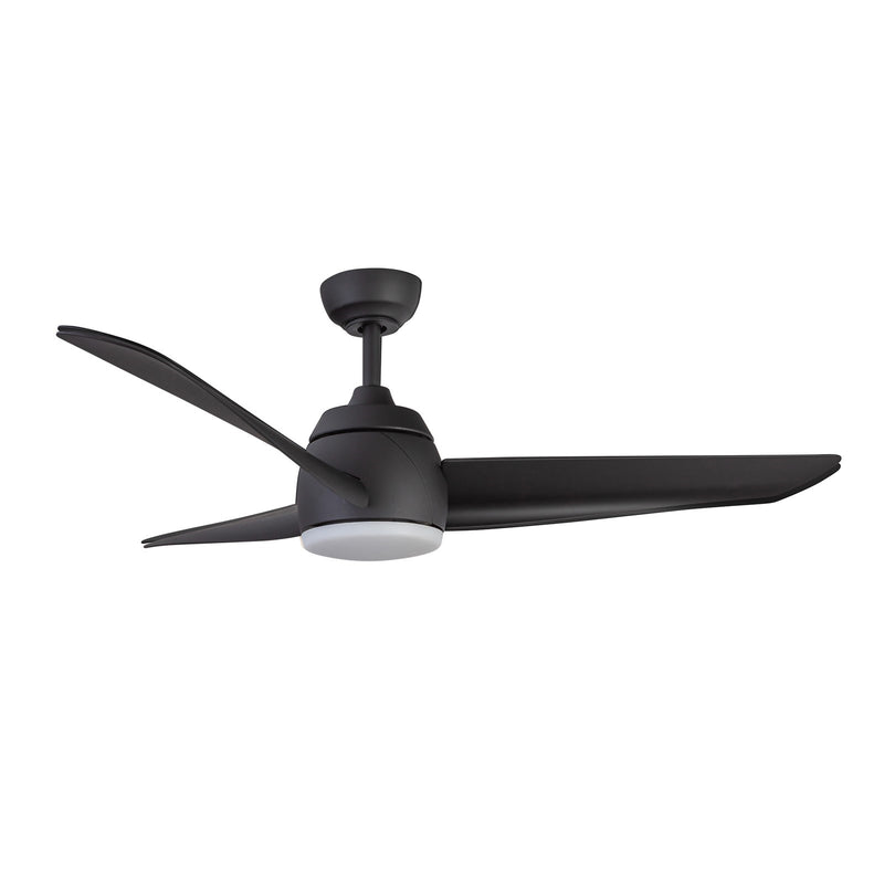 Haus Appeal Elara 54in 3-Blade LED Ceiling Fan | Modern Matte Black Steel and ABS | Living Room & Bedroom | 54 x 54 x 16.125 in | Model CF91954-MB