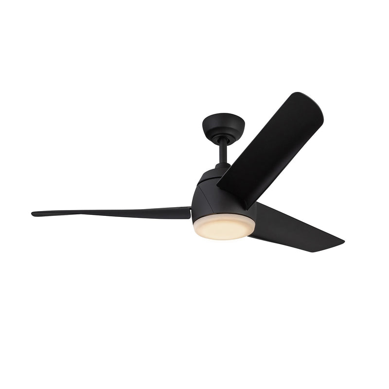 Haus Appeal Elara 54in 3-Blade LED Ceiling Fan | Modern Matte Black Steel and ABS | Living Room & Bedroom | 54 x 54 x 16.125 in | Model CF91954-MB