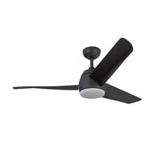 Haus Appeal Elara 54in 3-Blade LED Ceiling Fan | Modern Matte Black Steel and ABS | Living Room & Bedroom | 54 x 54 x 16.125 in | Model CF91954-MB
