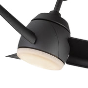 Haus Appeal Elara 54in 3-Blade LED Ceiling Fan | Modern Matte Black Steel and ABS | Living Room & Bedroom | 54 x 54 x 16.125 in | Model CF91954-MB