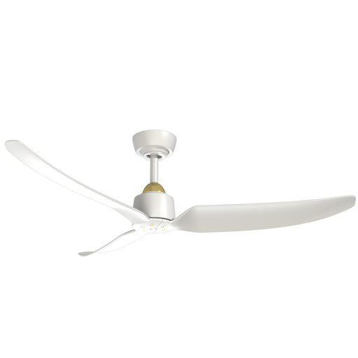 Haus Appeal Alden 52in 3-Blade Ceiling Fan | Modern Brushed Gold and Matte White | Bedroom & Living Room | 52 x 52 x 12.875 in | Model CF92952-BG-WH