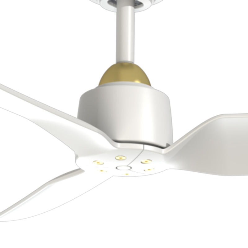 Haus Appeal Alden 52in 3-Blade Ceiling Fan | Modern Brushed Gold and Matte White | Bedroom & Living Room | 52 x 52 x 12.875 in | Model CF92952-BG-WH