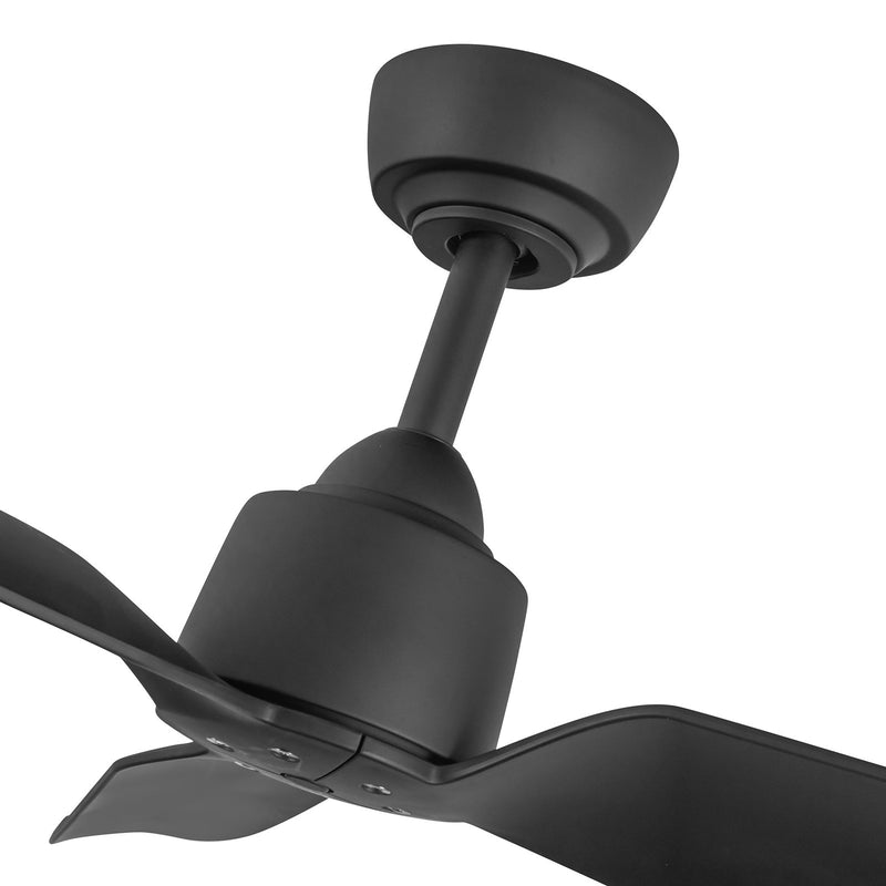 Haus Appeal Alden 52in 3-Blade Ceiling Fan | Modern Matte Black Aluminum and ABS | Bedroom & Living Room | 52 x 52 x 12.875 in | Model CF92952-MB