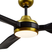 Haus Appeal Presidio 60in 3-Blade LED Ceiling Fan | Modern Brushed Gold Aluminum and ABS | Living Room & Bedroom | Model CF95960-BG
