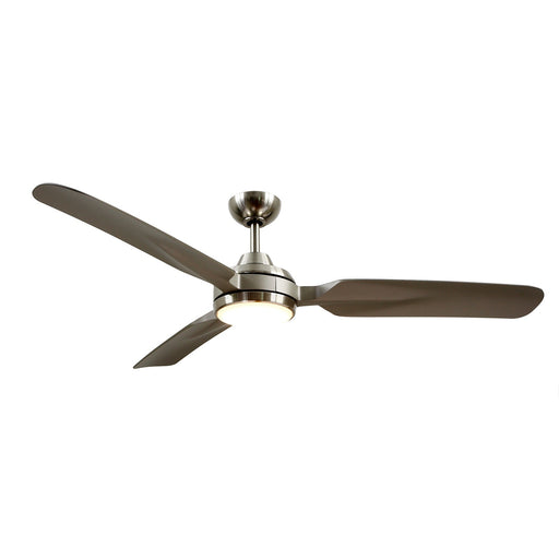 Haus Appeal Presidio 60in 3-Blade LED Ceiling Fan | Modern Brushed Nickel Aluminum and ABS | Living Room & Bedroom | Model CF95960-BN