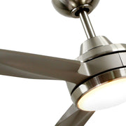 Haus Appeal Presidio 60in 3-Blade LED Ceiling Fan | Modern Brushed Nickel Aluminum and ABS | Living Room & Bedroom | Model CF95960-BN
