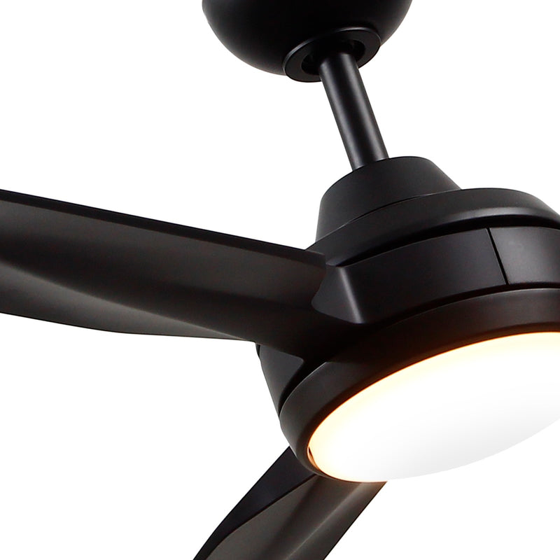 Haus Appeal Presidio 60in 3-Blade LED Ceiling Fan | Modern Matte Black and Frosted Polymeric | Living Room & Bedroom | Model CF95960-MB
