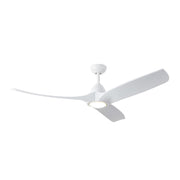 Haus Appeal Langley 60in 3-Blade LED Ceiling Fan | Modern White and Wood Blades | Living Room & Bedroom | 60 x 60 x 15 in | Model CF97860-WH-5CCT