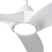 Haus Appeal Langley 60in 3-Blade LED Ceiling Fan | Modern White and Wood Blades | Living Room & Bedroom | 60 x 60 x 15 in | Model CF97860-WH-5CCT